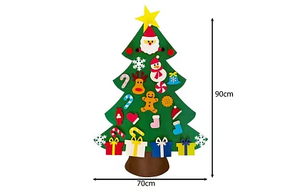 DIY filcowa choinka na ścianę - 90 cm
