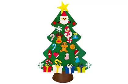 DIY filcowa choinka na ścianę - 90 cm