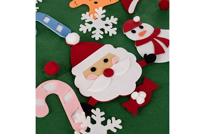 DIY filcowa choinka na ścianę - 90 cm