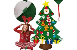 DIY filcowa choinka na ścianę - 90 cm