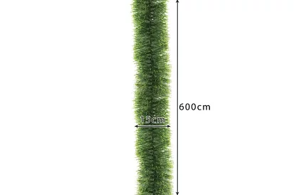 Długi łańcuch świąteczny – zielona girlanda 6 metrów