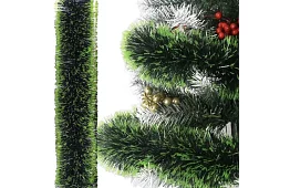 Długi łańcuch świąteczny – zielona girlanda 6 metrów