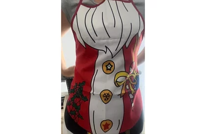 Fartuch szefa kuchni - motyw świąteczny