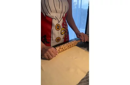 Fartuch szefa kuchni - motyw świąteczny