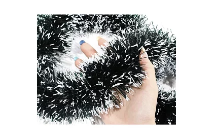 Długi łańcuch świąteczny – biało-zielona girlanda 6 metrów