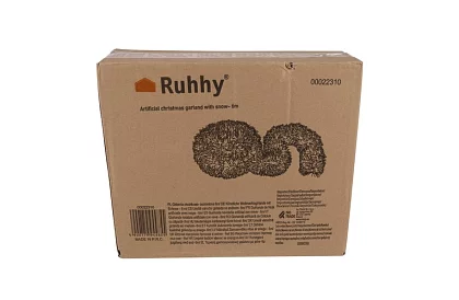 Długi łańcuch świąteczny – biało-zielona girlanda 6 metrów