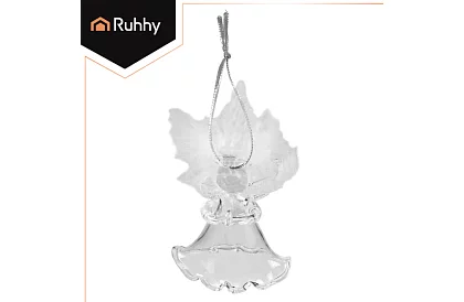 Szklane aniołki z piórami – 6 sztuk