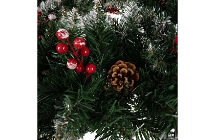 Dekoracyjny śnieżny wieniec na drzwi