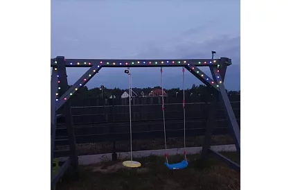 Dekoracyjny zewnętrzny łańcuch solarny Balls – 7 metrów, multikolor