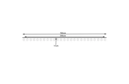 Dekoracyjny zewnętrzny łańcuch solarny Balls – 7 metrów, multikolor