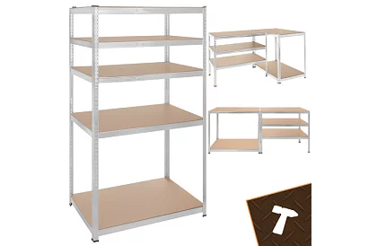 Regał metalowy magazynowy 180x100x60 cm – 5 półek