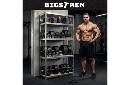 Regał metalowy magazynowy 180x100x60 cm – 5 półek