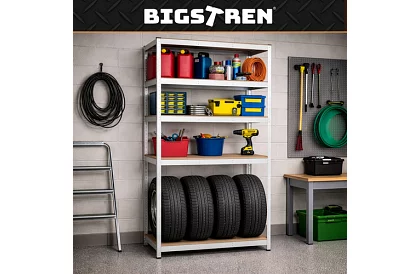 Regał metalowy magazynowy 180x100x60 cm – 5 półek