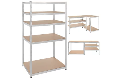 Regał metalowy magazynowy 180x100x60 cm – 5 półek