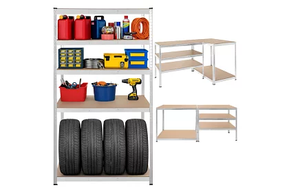 Regał metalowy magazynowy 180x100x60 cm – 5 półek