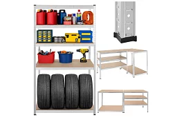 Regał metalowy magazynowy 180x100x60 cm – 5 półek