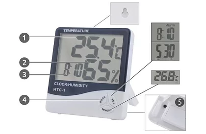Zegary cyfrowe z higrometrem i termometrem