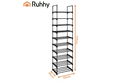 Regał przedsionkowy 174x45x30 cm – szafka na buty 10 półek