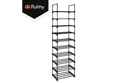 Regał przedsionkowy 174x45x30 cm – szafka na buty 10 półek