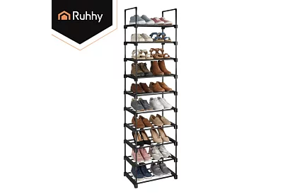 Regał przedsionkowy 174x45x30 cm – szafka na buty 10 półek