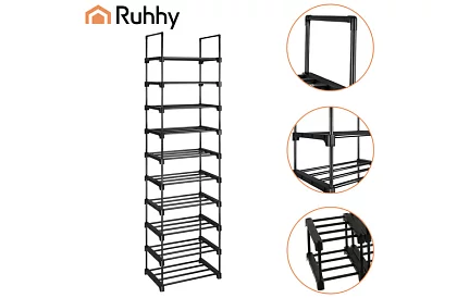 Regał przedsionkowy 174x45x30 cm – szafka na buty 10 półek