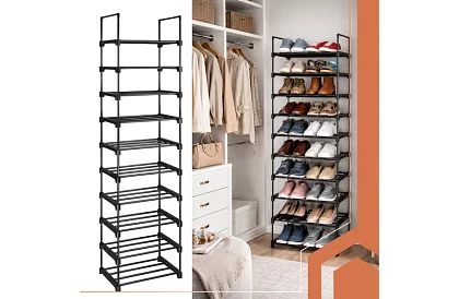 Regał przedsionkowy 174x45x30 cm – szafka na buty 10 półek