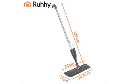 Płaski mop z rozpylaczem Ruhhy 300 ml + 3 ściereczki