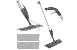 Płaski mop z rozpylaczem Ruhhy 300 ml + 3 ściereczki