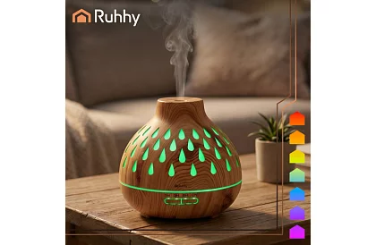 Aromatyczny dyfuzor Puri – nawilżacz powietrza 400 ml z podświetleniem LED