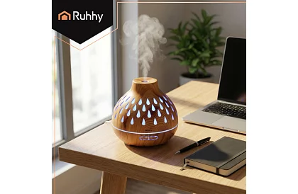 Aromatyczny dyfuzor Puri – nawilżacz powietrza 400 ml z podświetleniem LED