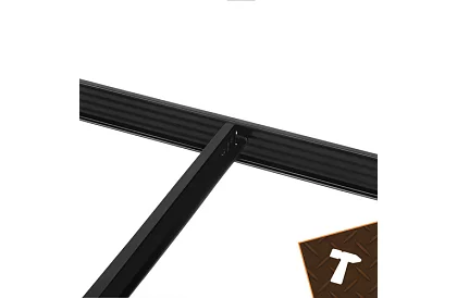 Regał metalowy czarny, 4 półki - 150x75x30 cm