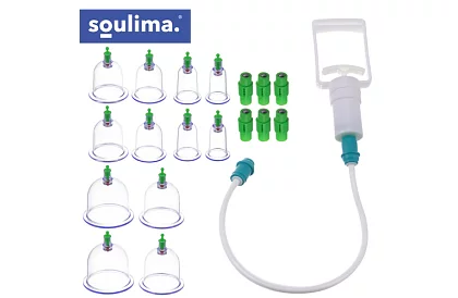 Zestaw chińskich baniek do bańkowania bez ognia – 12 sztuk