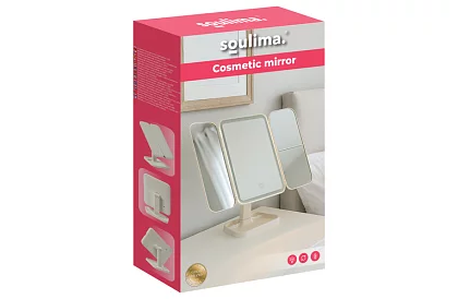 Lustro kosmetyczne powiększające z oświetleniem LED