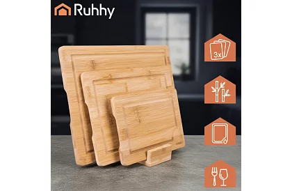 Zestaw bambusowych deseczek z podstawą