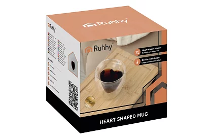 Kubek serce 240 ml - szkło termiczne