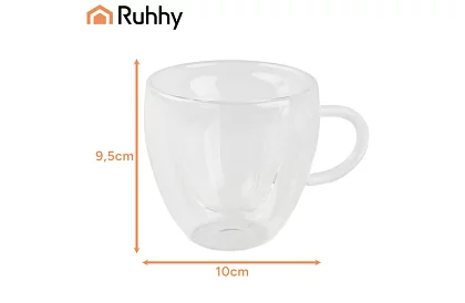 Kubek serce 240 ml - szkło termiczne