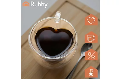 Kubek serce 240 ml - szkło termiczne