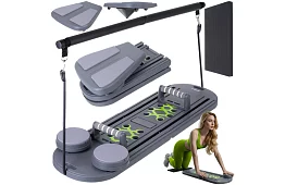 Deska wielofunkcyjna z uchwytami do ćwiczeń pilates i jogi