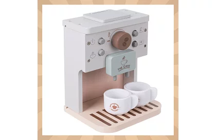 Drewniany ekspres do kawy z akcesoriami