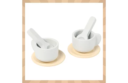 Zestaw herbaty drewniany - duży serwis herbaciany