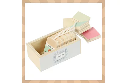 Zestaw herbaty drewniany - duży serwis herbaciany