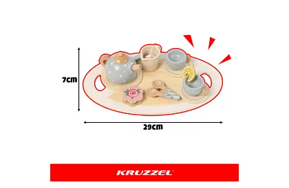 Zestaw herbaty drewniany – szary