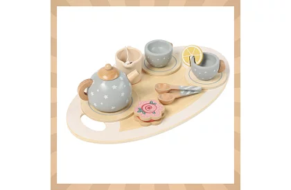 Zestaw herbaty drewniany – szary