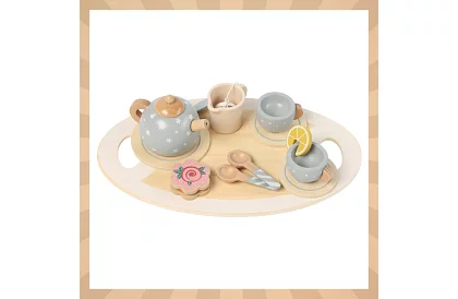 Zestaw herbaty drewniany – szary