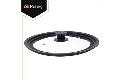 Uniwersalna pokrywa silikonowo-szklana 3 w 1 - średnica 24/26/28 cm