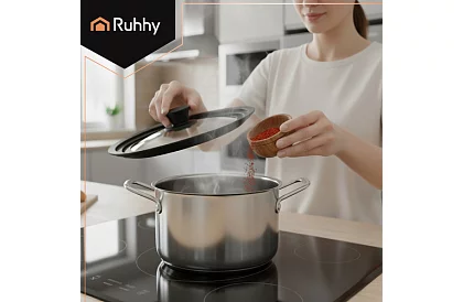 Uniwersalna pokrywa silikonowo-szklana 3 w 1 - średnica 24/26/28 cm