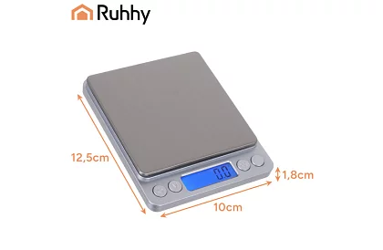 Dokładna waga LCD 0,1g - 2000g + 2 miski