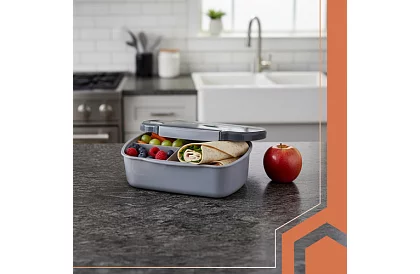Szary pojemnik na lunch 800 ml – pojemnik na przekąski