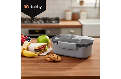 Szary pojemnik na lunch 800 ml – pojemnik na przekąski