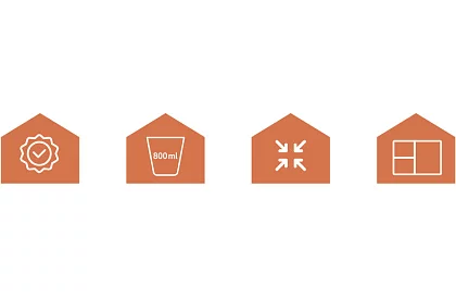 Szary pojemnik na lunch 800 ml – pojemnik na przekąski